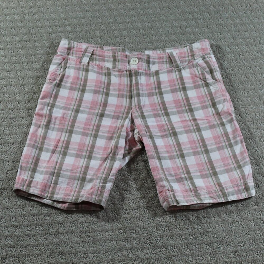 Austin Clothing Co Women's 6 Brown and Pink Plaid True Fit Cotton Shorts